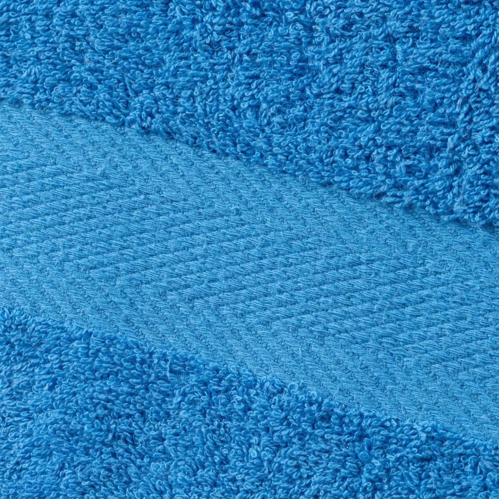 Набор полотенец махровых бордюр 440 г/м2, 50х90 ярко-голубой, 10шт Набор полотенец махровых бордюр 440 г/м2, 50х90 ярко-голубой, 10шт