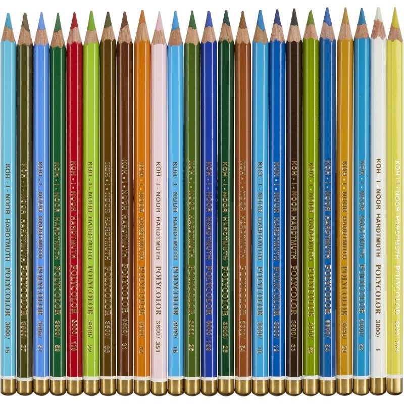 Карандаши цветные худож POLYCOLOR Пейзаж 24цв/наб мет.кор. 3824024015PL