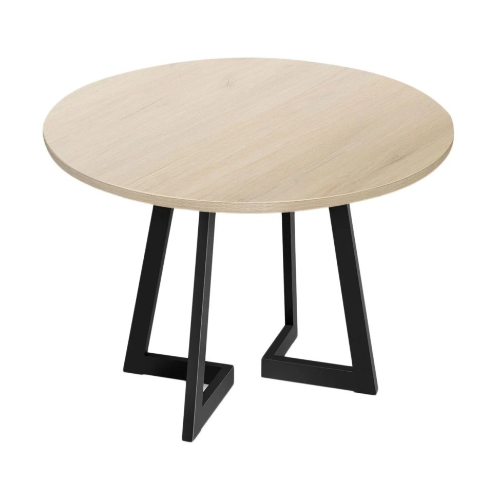 Стол универсальный  KD_Стол Энги-6 D100 h 75 ДСП 22 мм выб. Дуб/черный