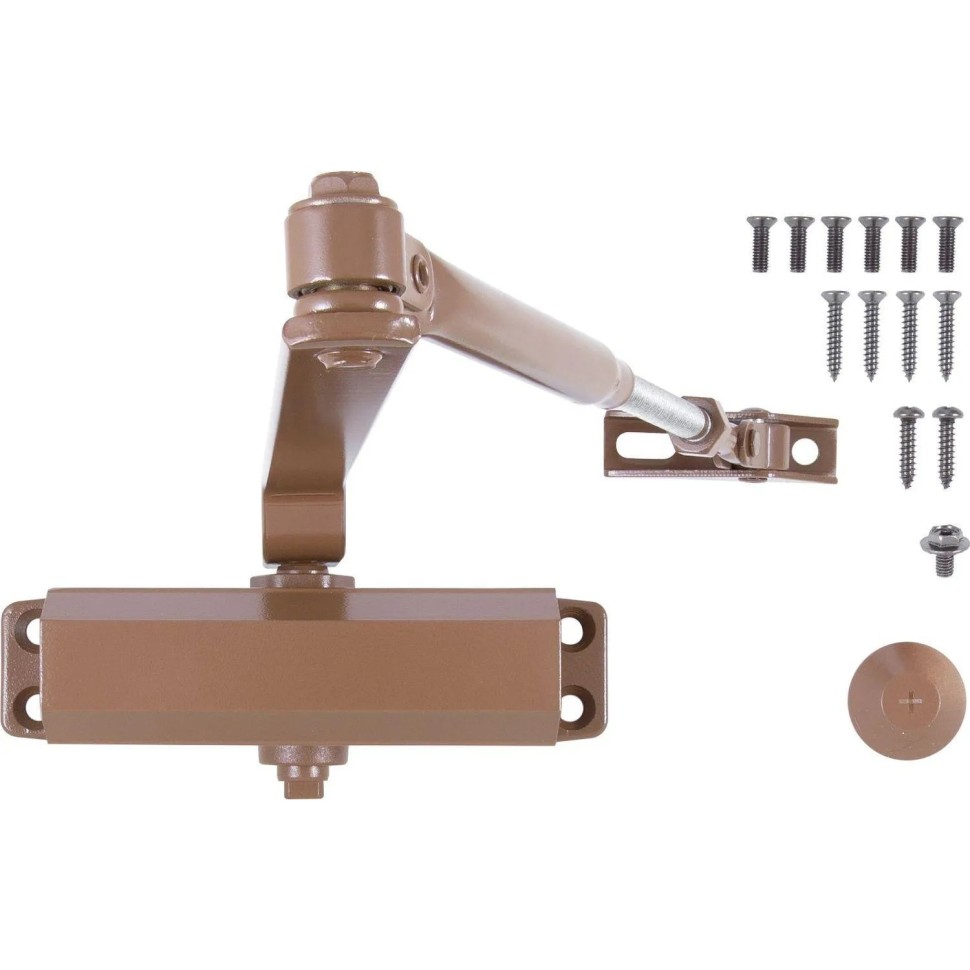 Доводчик дверной АЛЛЮР COMFORT ДД 132/2-3 A-С (до 80 кг) коричн,морозост