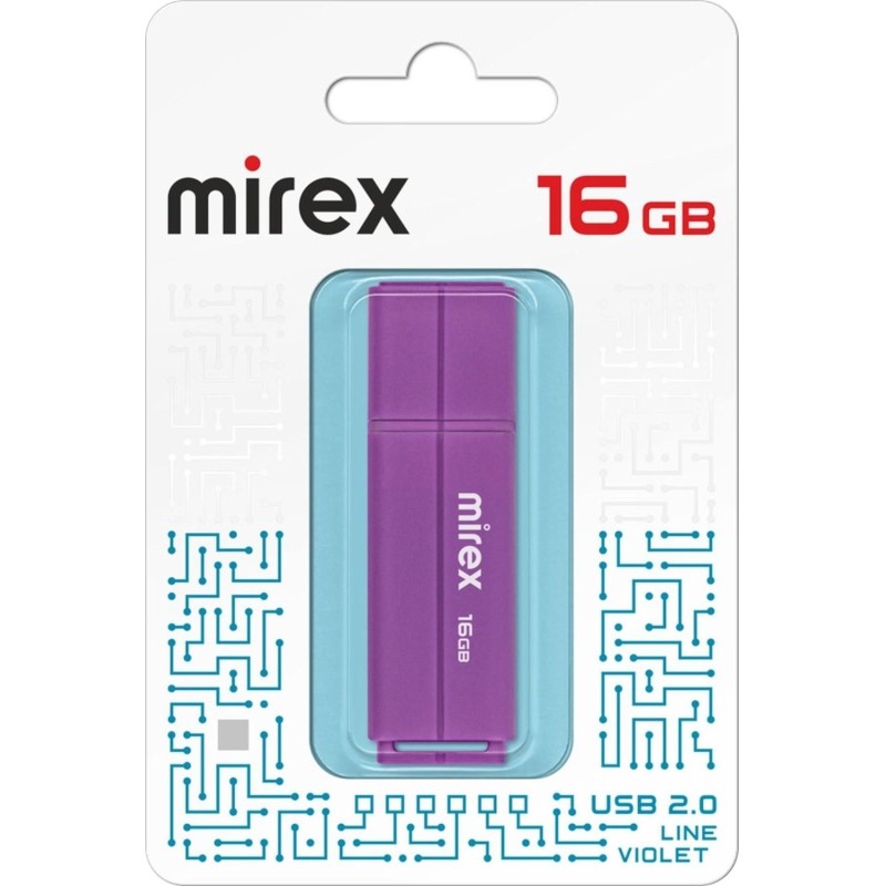 Флеш-память Mirex USB LINE VIOLET 16Gb (13600-FMULVT16 )