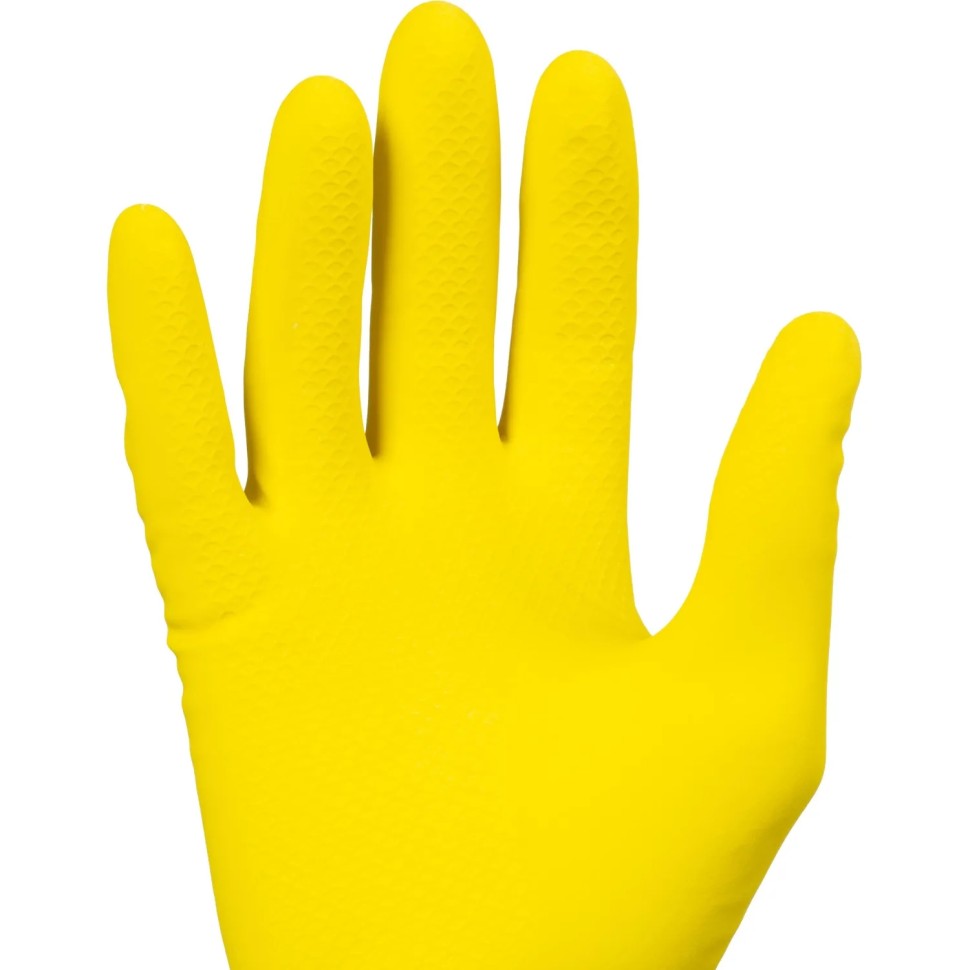Перчатки латексные LotusLux особопроч.с хлопк.напыл. желт.55гр рXL 12пар/уп