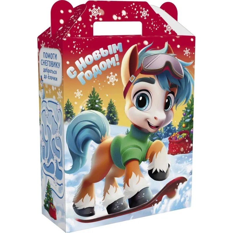 Новогодний сладкий подарок Марк и Няша Картон 1000 грамм, K086