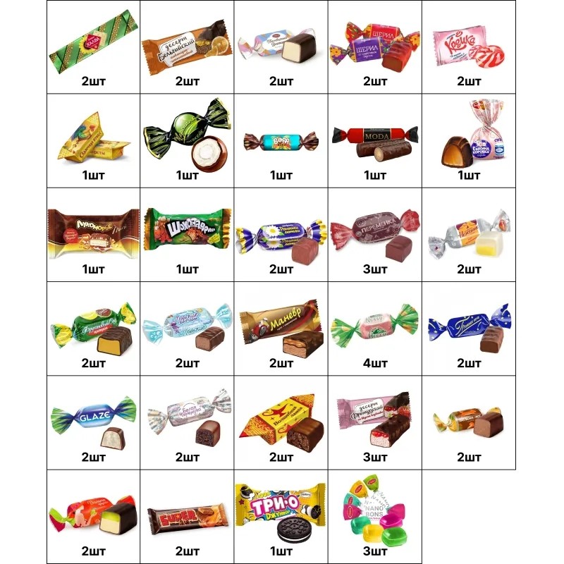 Новогодний сладкий подарок Марк и Няша Картон 1000 грамм, K086