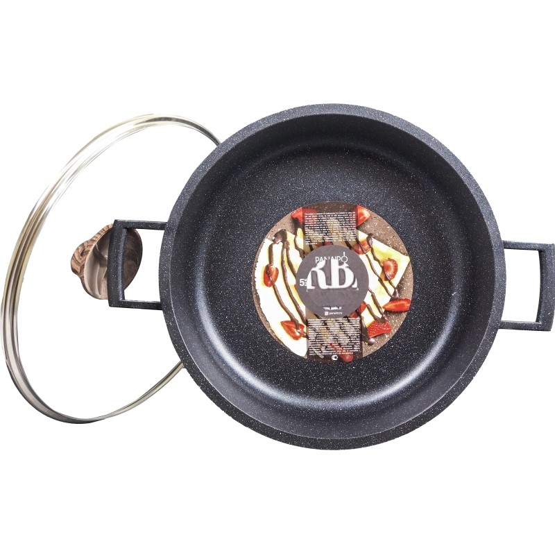 Жаровня 28см с крышкой Panairo ECO induction, индукция