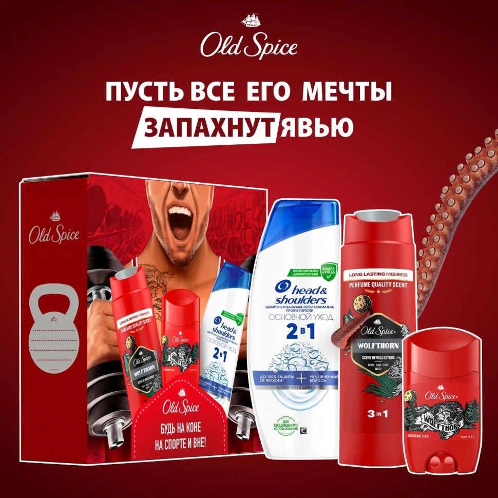 Подарочный набор Old Spice ТвДезод50+Гельд/д+шмп250+Шмп и блз 2в1 ОснУх200 Подарочный набор Old Spice ТвДезод50+Гельд/д+шмп250+Шмп и блз 2в1 ОснУх200