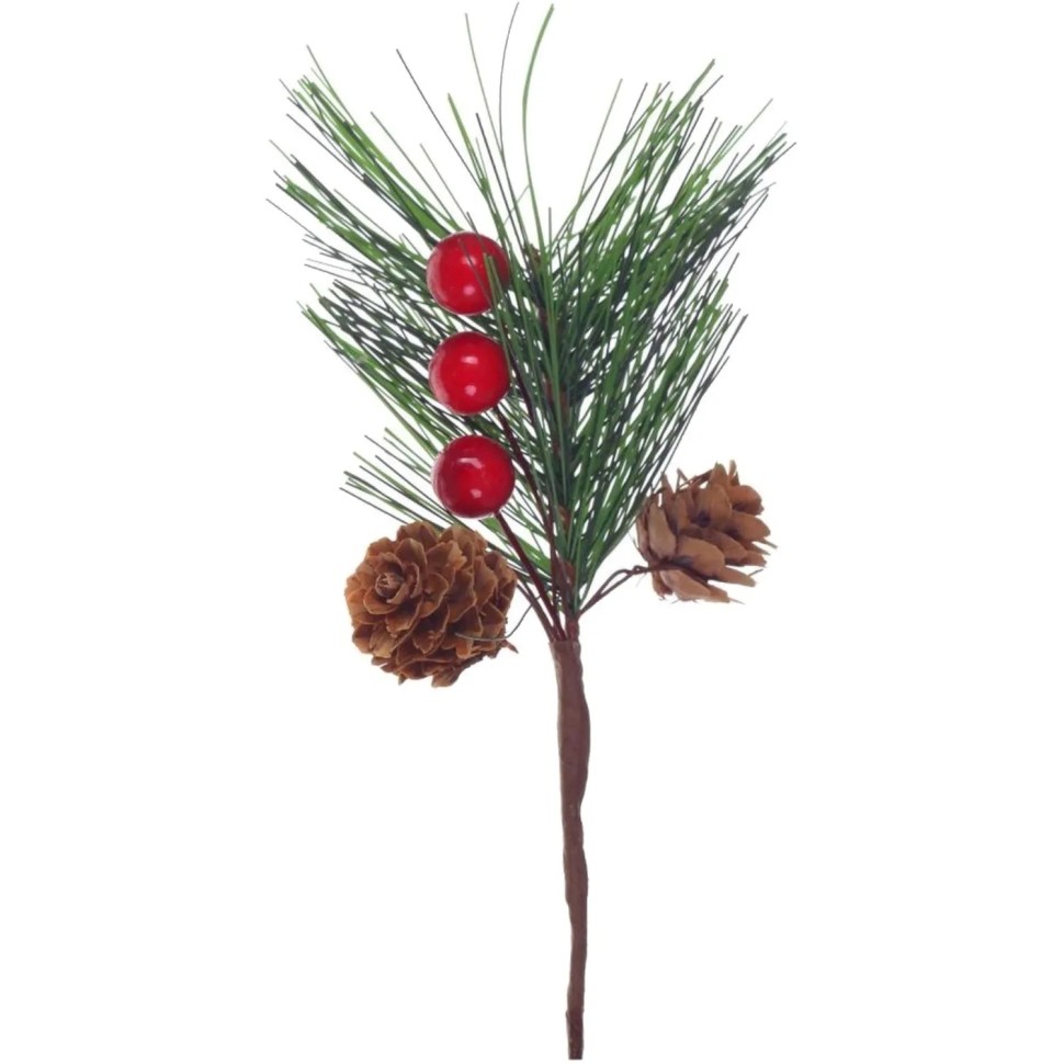 Ветка Изделие декоративное , L9 W10 H15 см, 6в. 263630