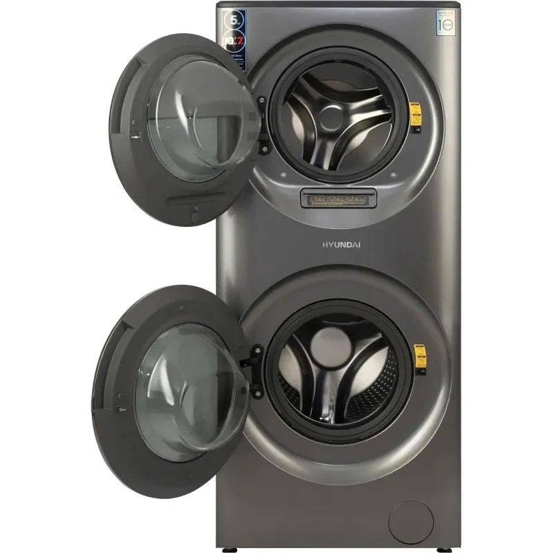 Стиральная машина Hyundai Proxima WMD9424,A+++,15кг,с сушк,2 бар,тем-серебр
