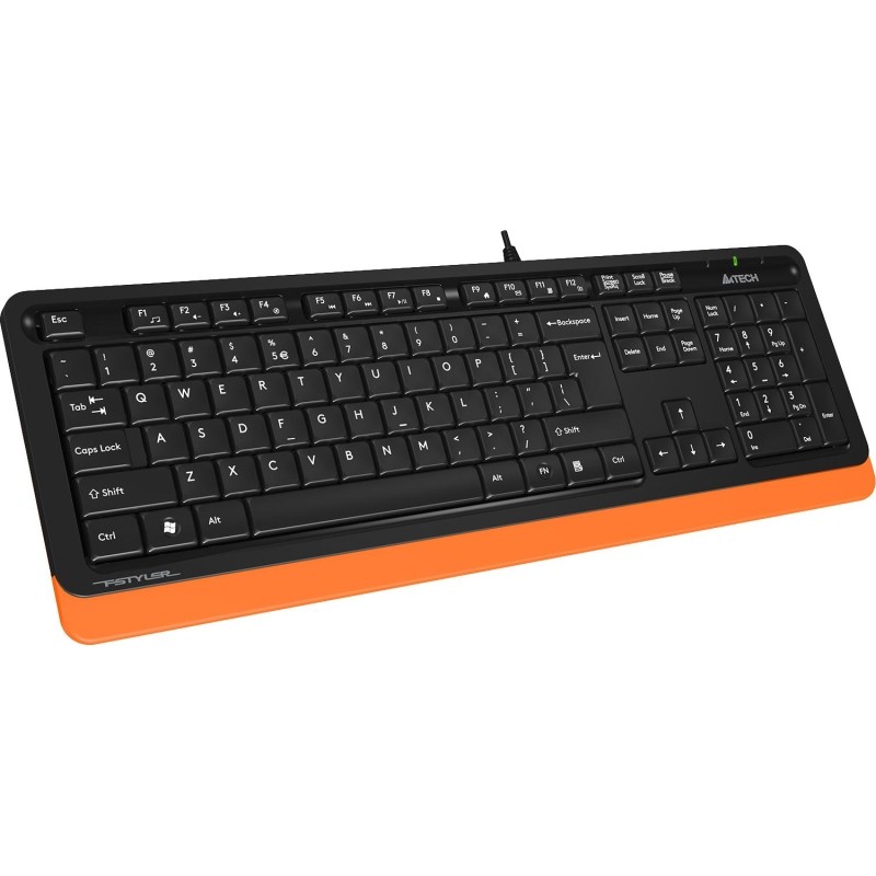 Клавиатура A4Tech Fstyler FK10 черный/оранжевый USB