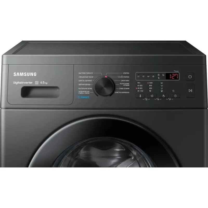 Стиральная машина Samsung WW65AG4S20CXLP кл:A фронт/до6.5кг/тем-сер/инверт