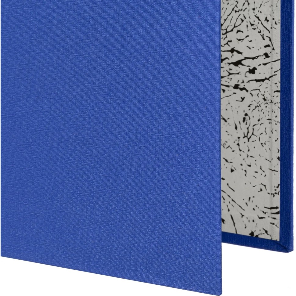 Папка-регистратор 75мм Attache А4, синияя РР/бумага, без мет. уголка