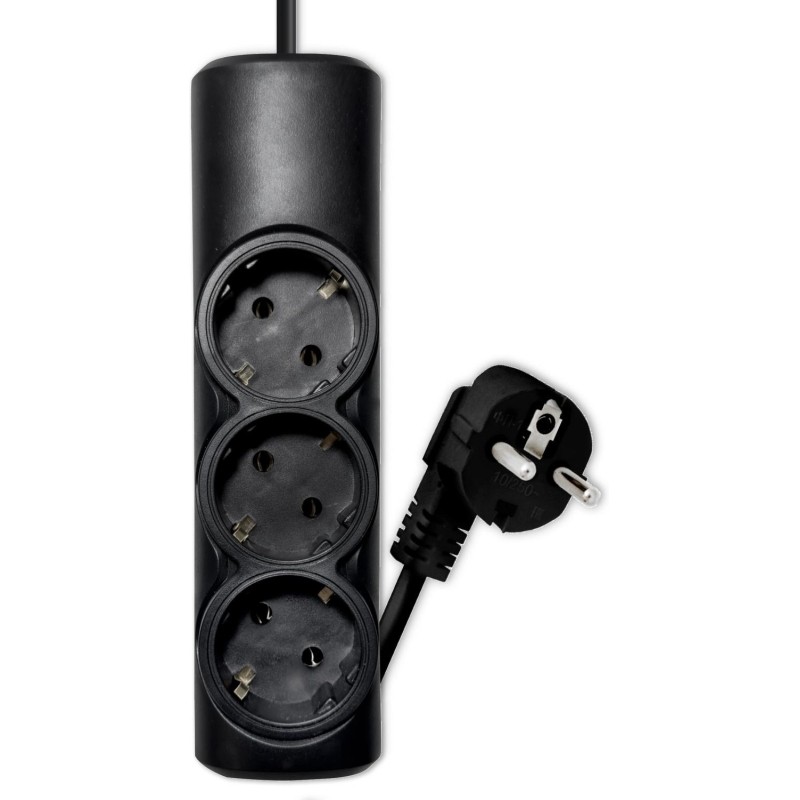Удлинитель PROGIX PG314 3р/3м/2,2кВт/10А заземление, черный, ПВС 3х0.75