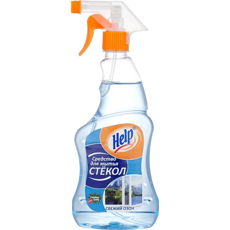 Средство для стекол и зеркал HELP с курком 500мл Свежий озон_1478053_АЛРС