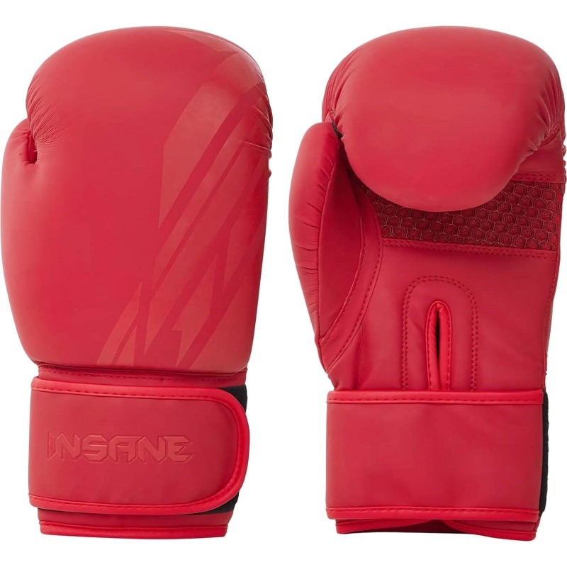 Перчатки боксерские INSANE ORO IN23-BG400, ПУ, красный, 12 oz, ЦБ-00002633
