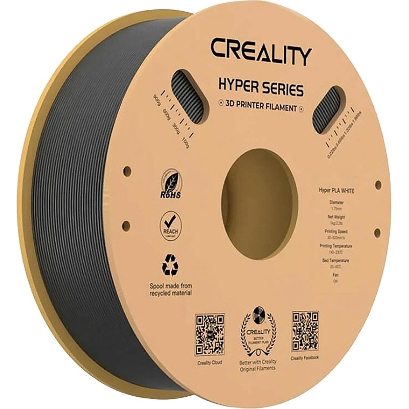 Катушка Hyper PLA-пластика Creality 1.75 мм 1кг., черная (3301010343)