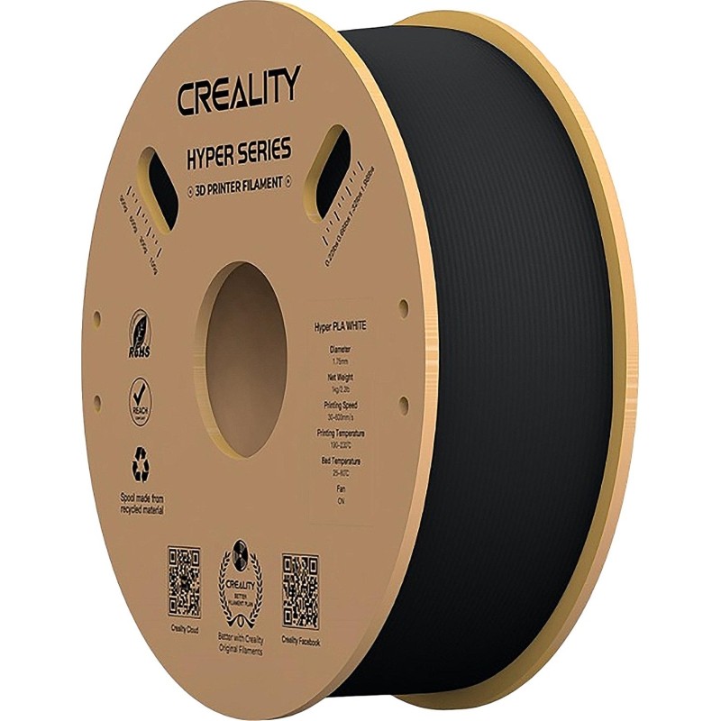 Катушка Hyper PLA-пластика Creality 1.75 мм 1кг., черная (3301010343)
