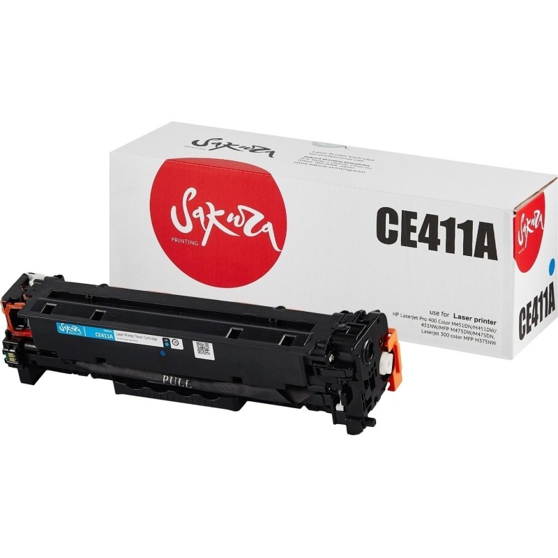 Картридж лазерный  Sakura CE411A для HP Color LaserJet 400 M451 (ЛМ)