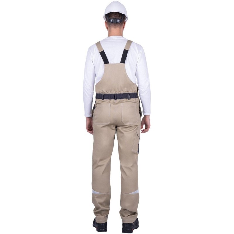 Полукомбинезон лет муж ТУРБО SAFETY (Пком652) беж/т-сер (88-92, 182-188)