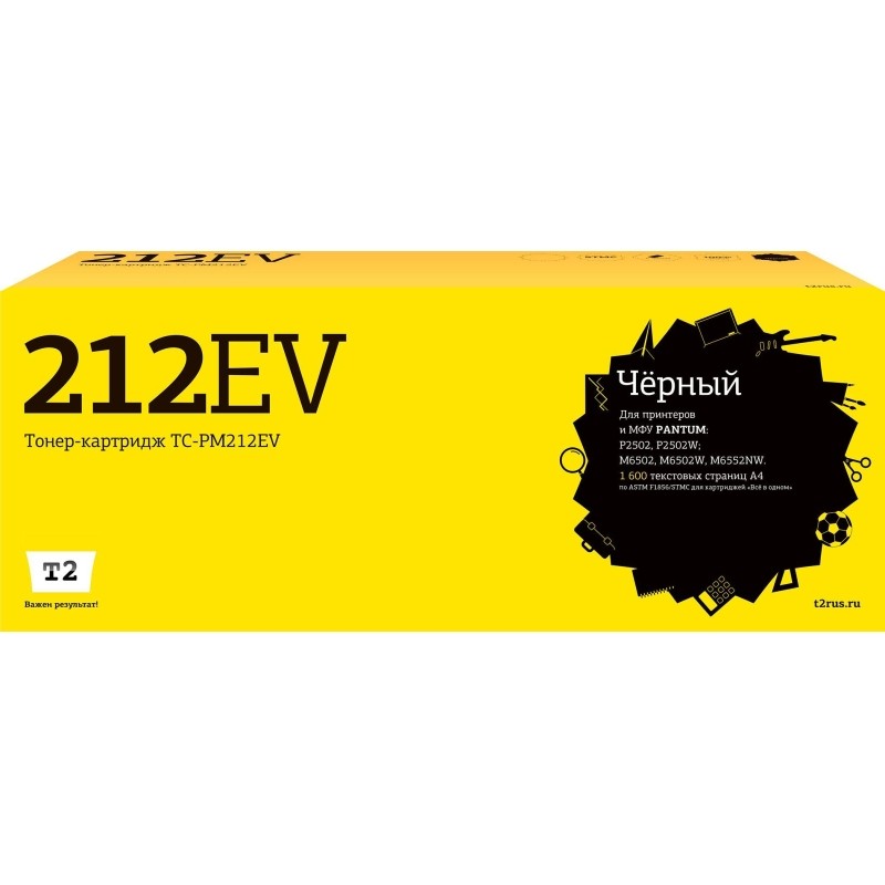 Тонер-картридж T2 TC-PM212EV чер. для Pantum P2502/M6502/M6552
