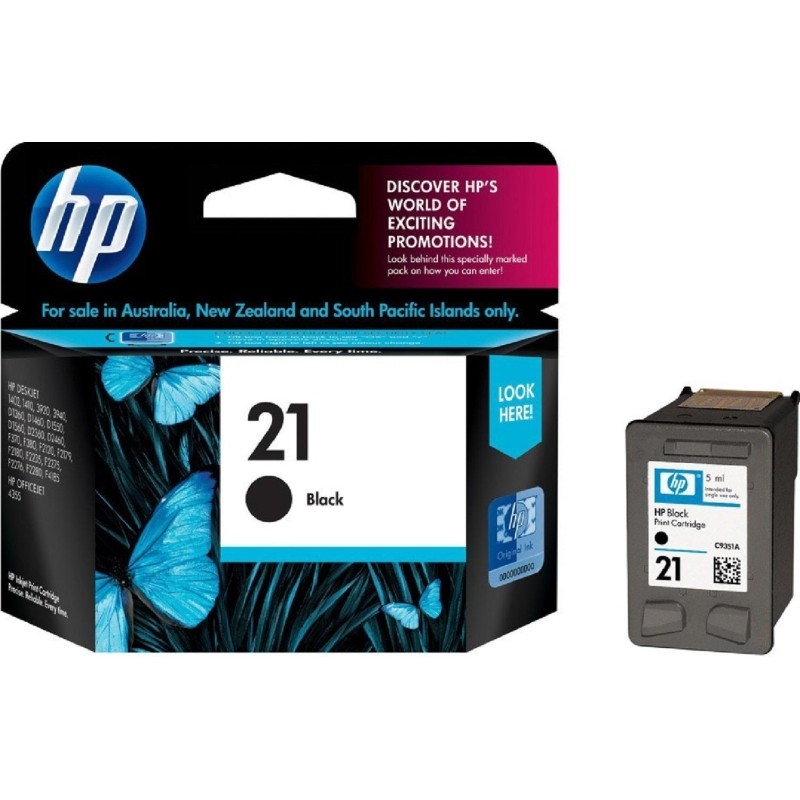Картридж струйный HP 21 C9351AE чер. для DJ F370/F380/F2180/F4180