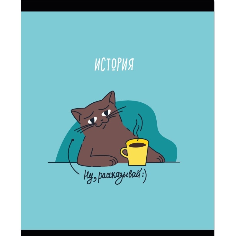 Тетрадь предметная Комус Класс Котики, 48 л., А5, клетка, ИСТОРИЯ