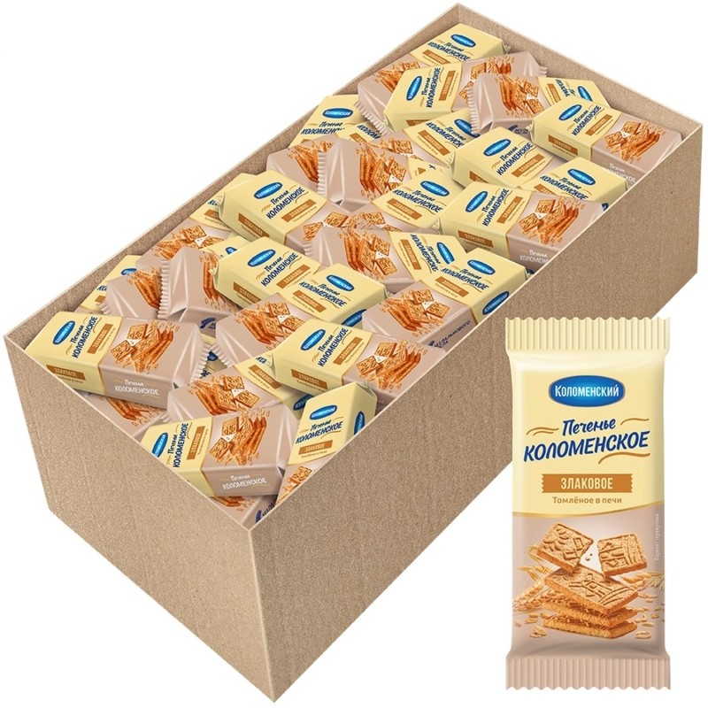 Печенье Коломенское злаковое, 30гx120шт, уп/3,6кг