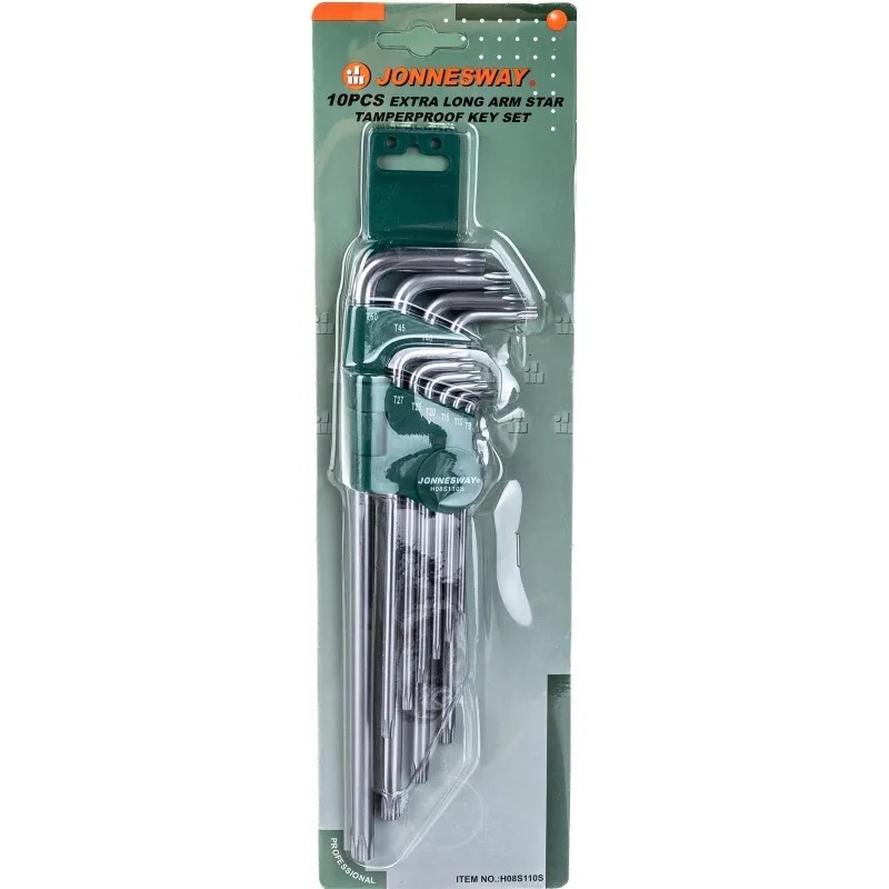 Набор ключей торцевых TORX удлиненных Т9-50, 10 предм. H08S110S