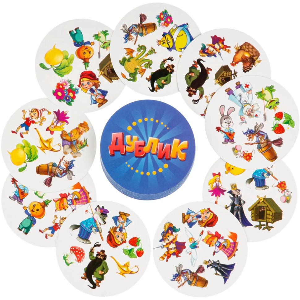 Настольная игра Дублик-мини &#039;Сказки&#039; (30 карточек), 53421
