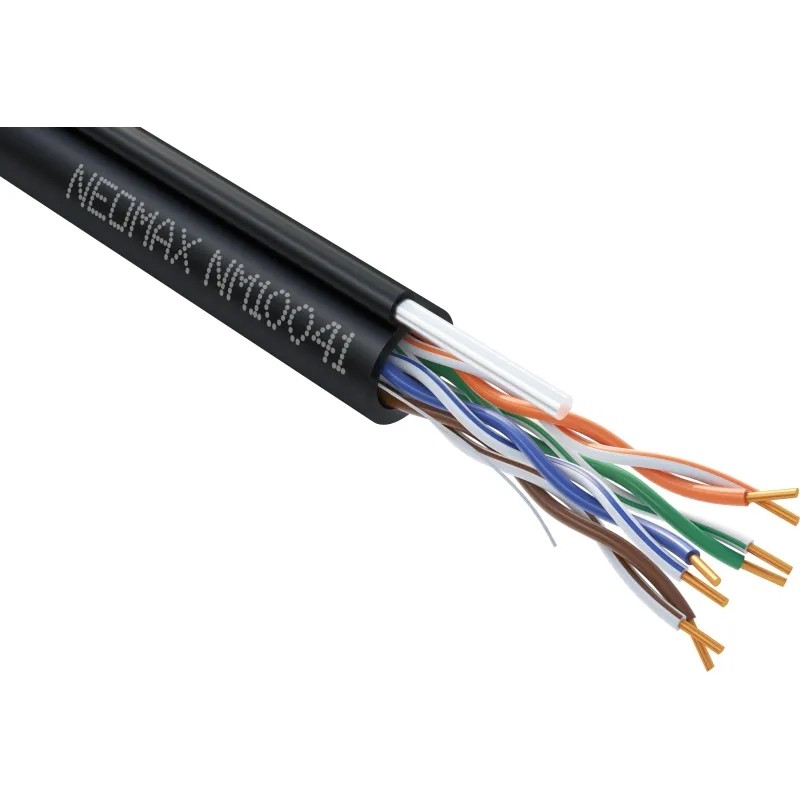 Кабель NEOMAX [NM10041] U/UTP cat.5e 4 пары (305 м) 24 AWG Медь внеш тр чер