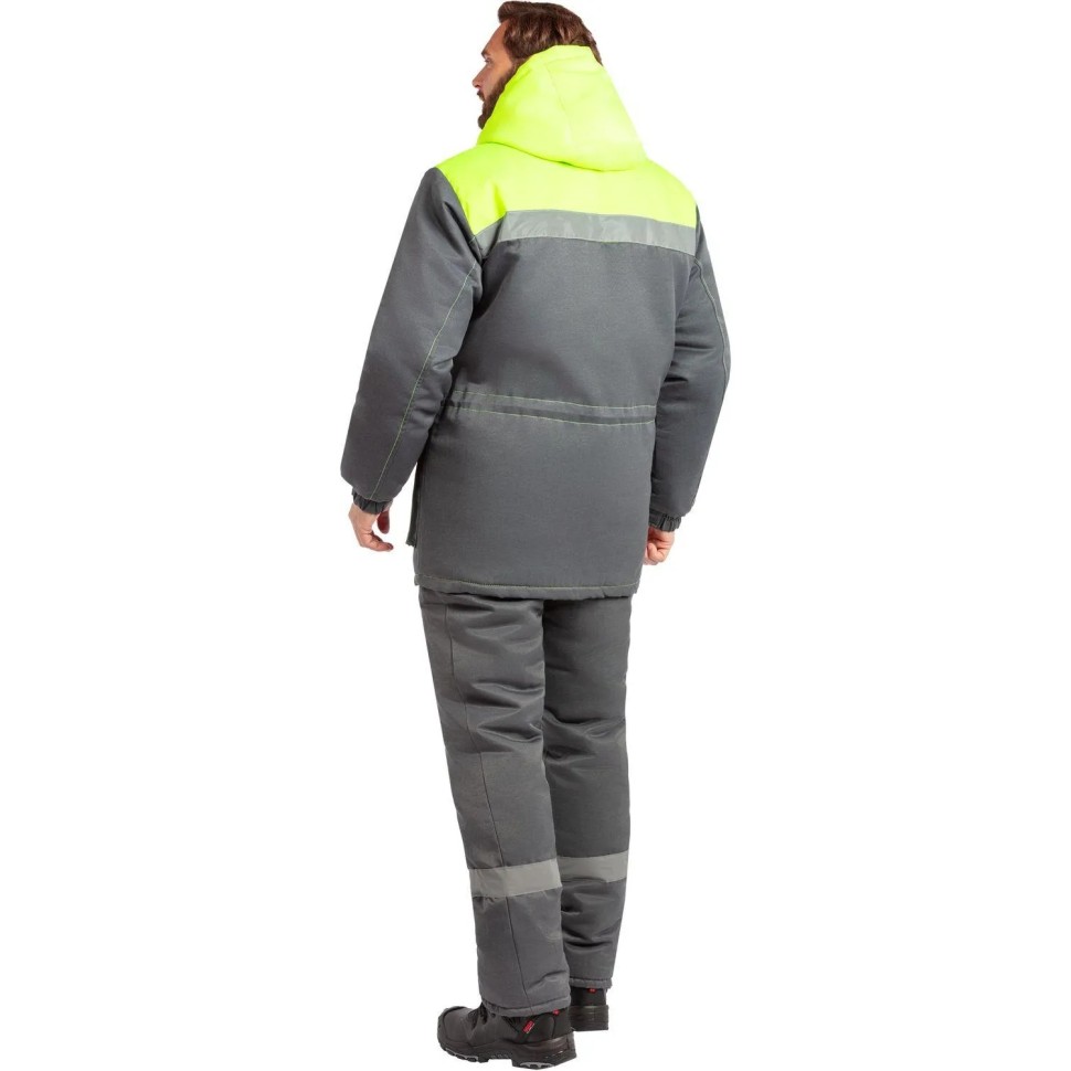 Куртка зимняя мужская з08-КУ, цв. сер/лайм с СОП (р.64-66) 158-164 Куртка зимняя мужская з08-КУ, цв. сер/лайм с СОП (р.64-66) 158-164