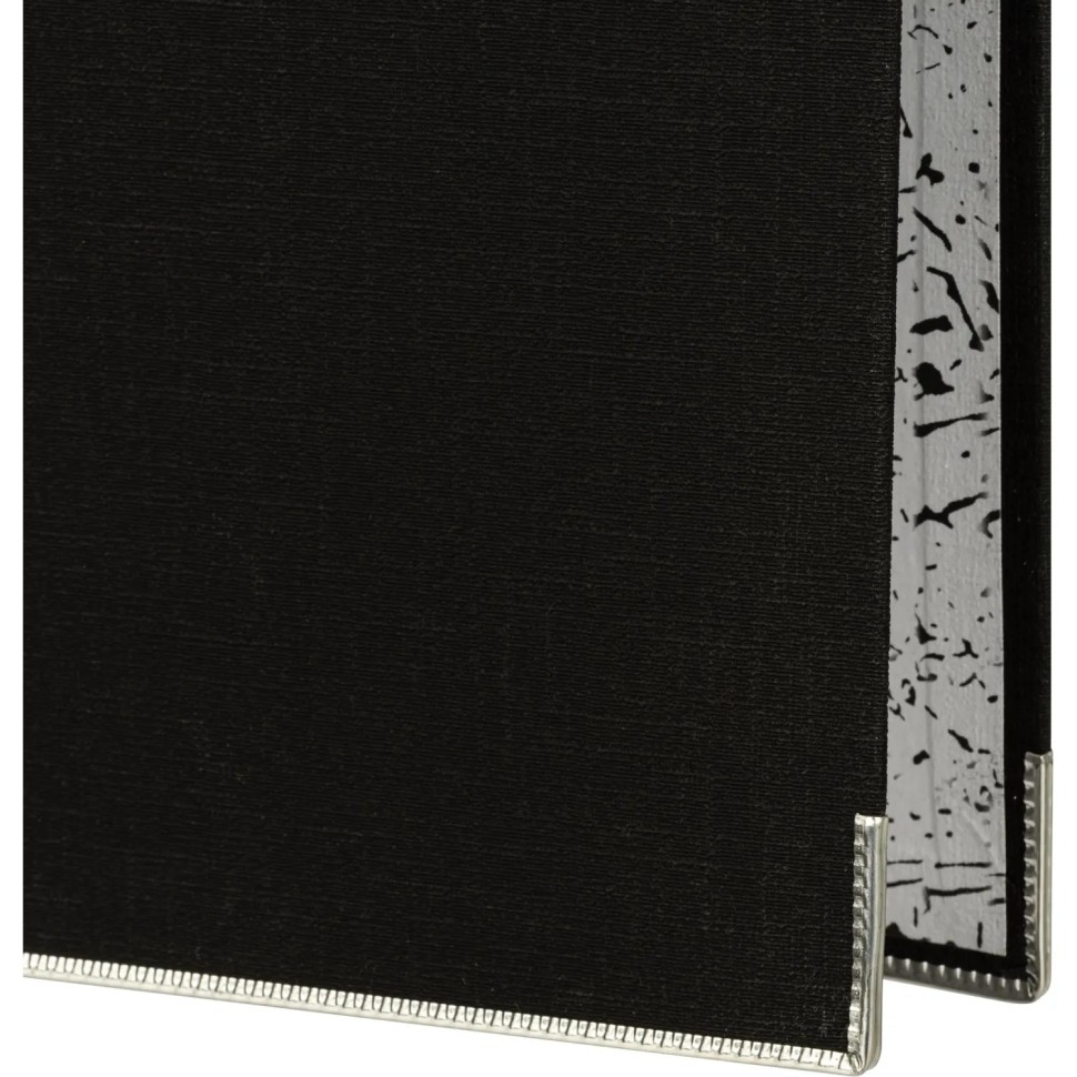 Папка-регистратор 75мм Attache А4, черная РР/бумага, мет уголок