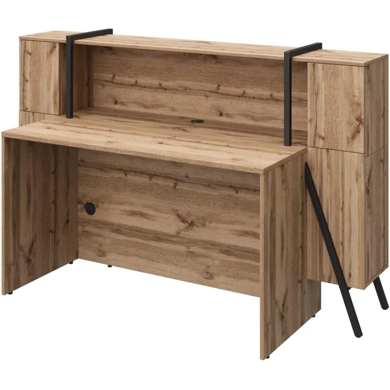 Модуль прямой Loft Volpi 1800х741х1135 дуб натур.(металл черн) 140R001    