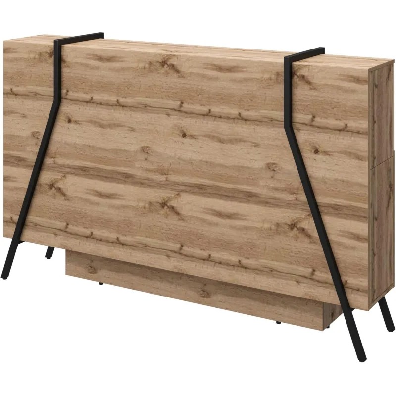 Модуль прямой Loft Volpi 1800х741х1135 дуб натур.(металл черн) 140R001    