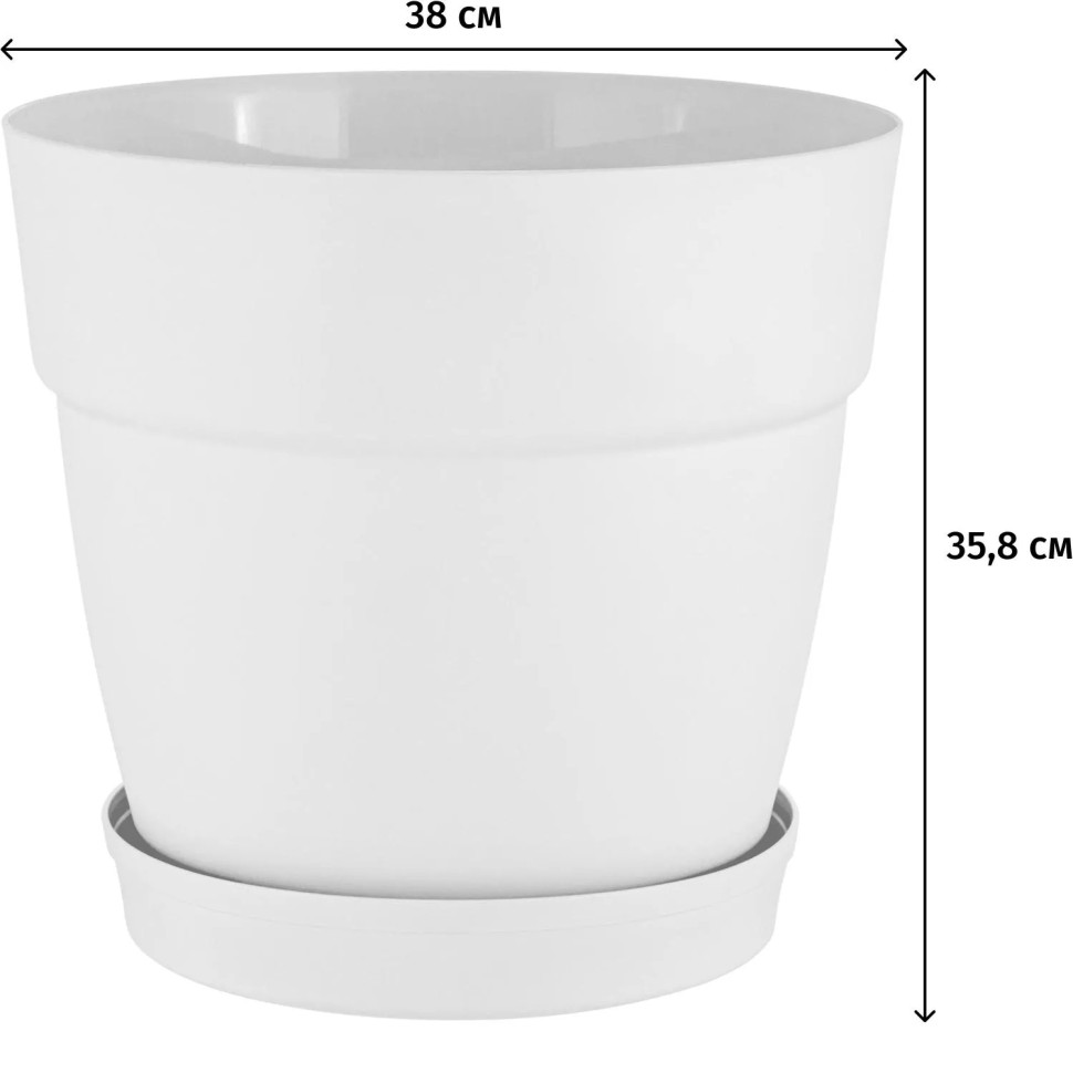 Горшок д/цветов Villa de Fiori,26л,D380мм,белоснежный жасмин IG660510048