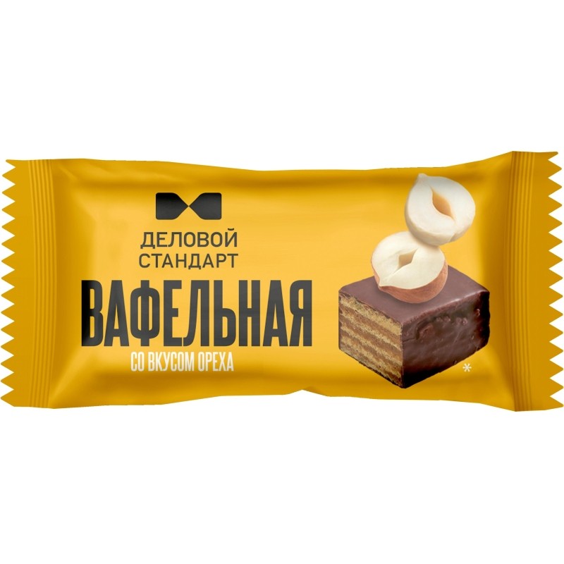 Конфеты глазированные Деловой Стандарт вафельные со вкусом ореха, 500г