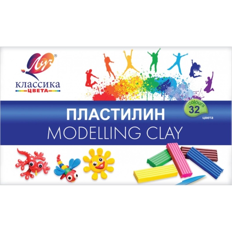 Пластилин Классика 32 цв., 640 г, стек 31С 2065-08 набор