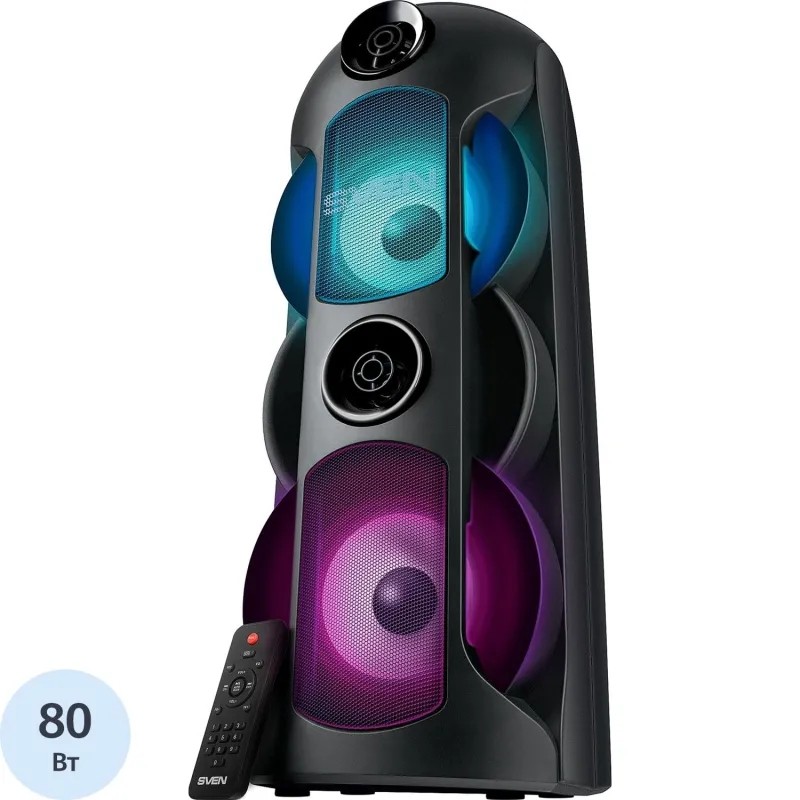 Акустическая система Sven PS-720, 2x40Вт, FM/USB/microSD, LED, аккум