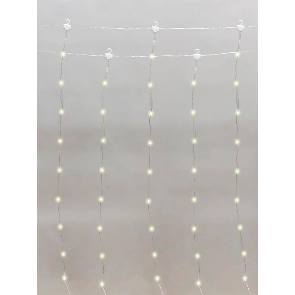 Электрогирлянда 300 LED ламп, размер 300х300 cм, хол.белый, 8 реж.арт.96268