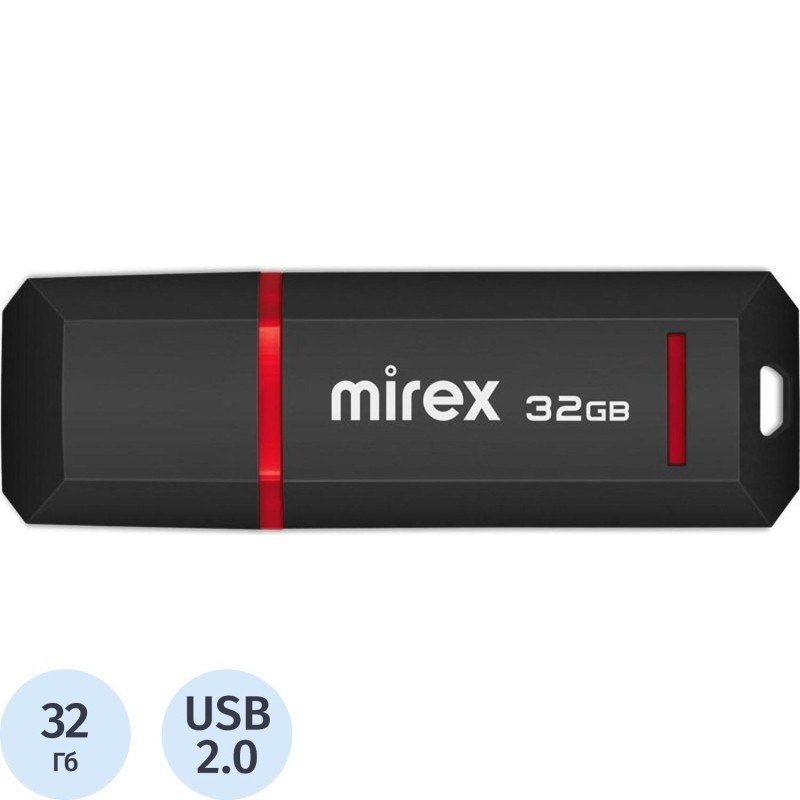 Флеш-память Mirex USB KNIGHT BLACK 32Gb (13600-FMUKNT32 )