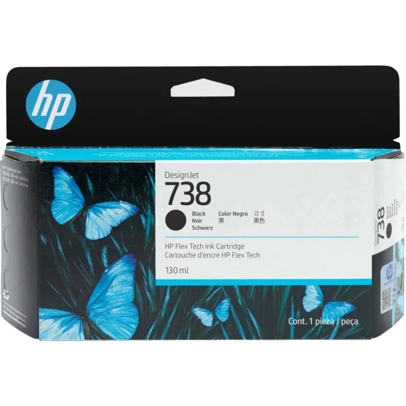 Картридж струйный HP 738 Матовый черный/Matte black, 130 мл (498N4A)