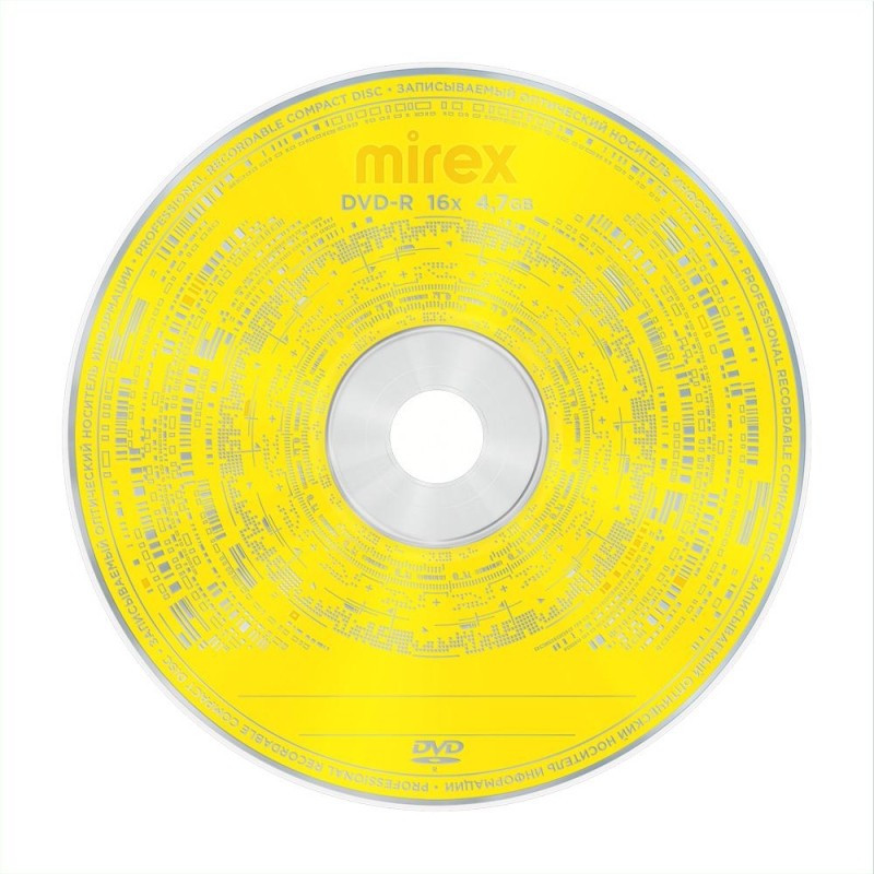 Носители информации DVD-R, 16x, Mirex, конверт/1, UL130003A1C
