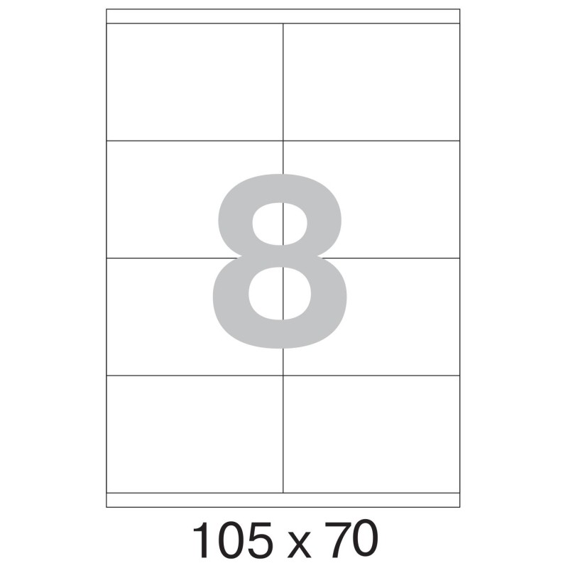 Этикетки самоклеящиеся ProMEGA Label BASIC кауч.к 105х70 8шт/л А4(100л/уп)
