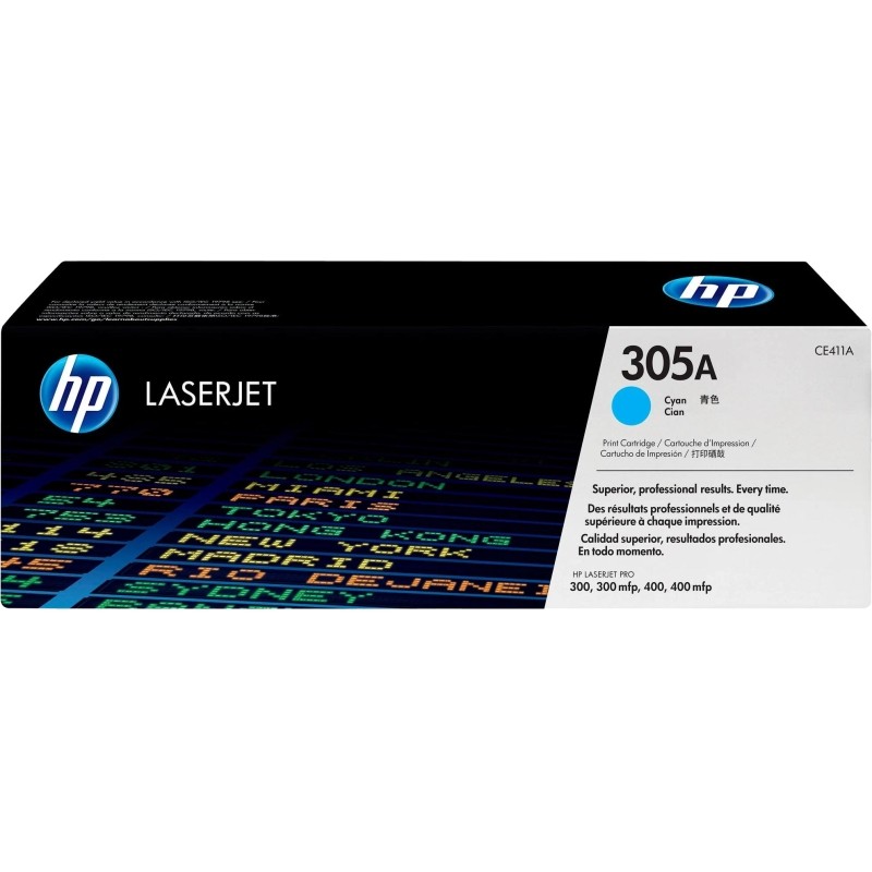 Картридж лазерный HP 305A CE411A гол. для CLJ M351/M451/M375