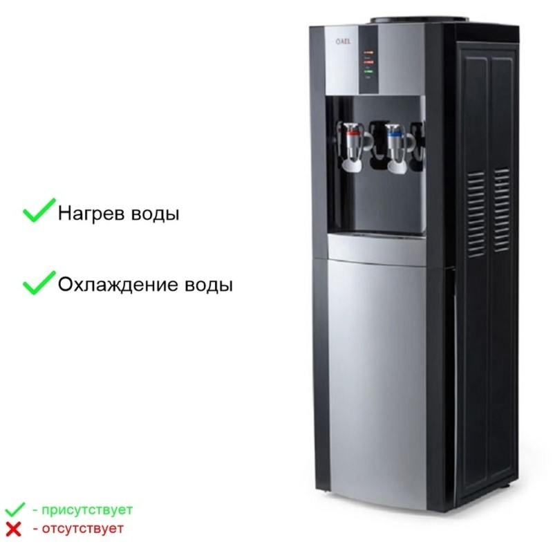 Кулер для воды AEL LС-AEL-47b black/silver напол компрессорное охл с холод