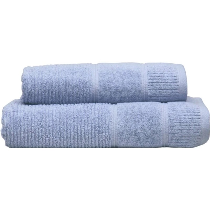 Набор полотенец махровых TAC DORA 50х90,70х140 550 г/м2 GRAY-BLUE,сер-голуб