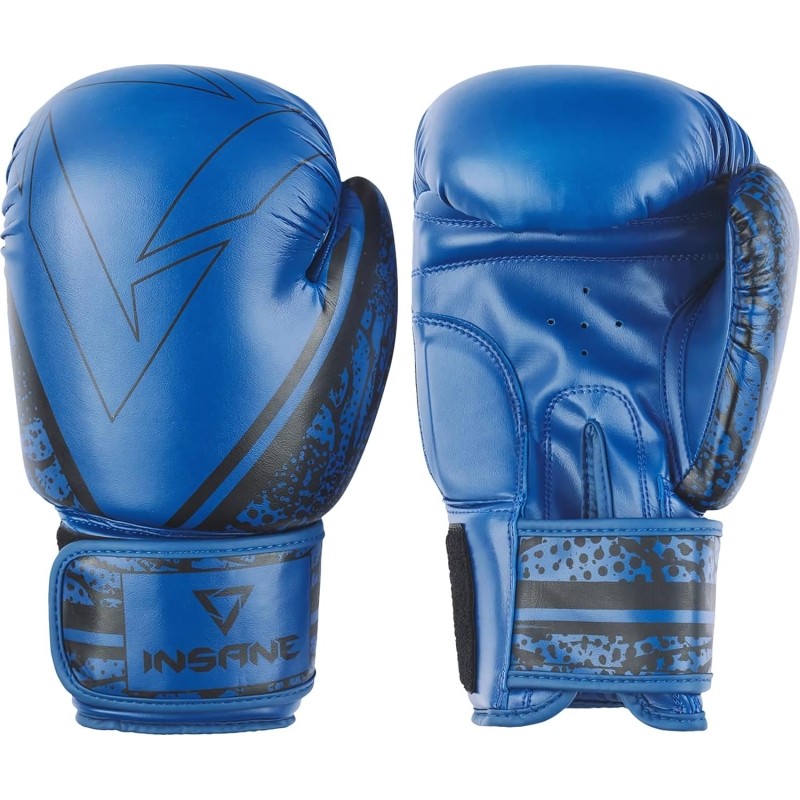 Перчатки боксерские INSANE ODIN IN22-BG200, ПУ, синий, 12 oz, УТ-00020338