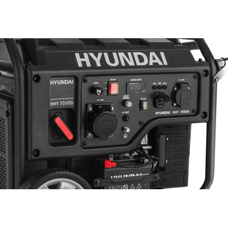 Генератор бензиновый инвертор HYUNDAI 5.0кВт, AVR, эл.стартер (HHY 7050Si)