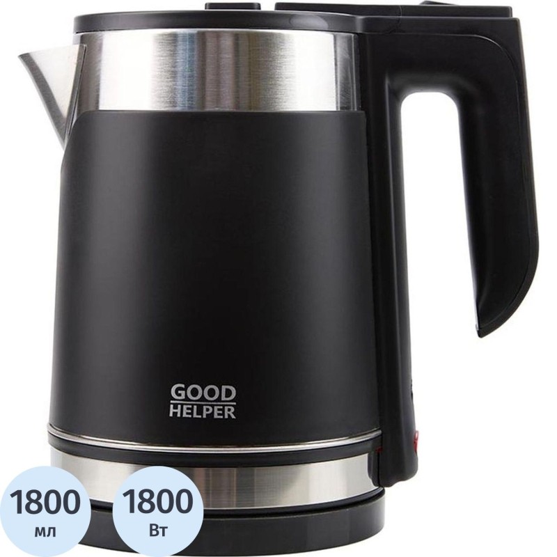 Чайник GOODHELPER KPS-185C, 1,8л., 1800Вт., (черный)