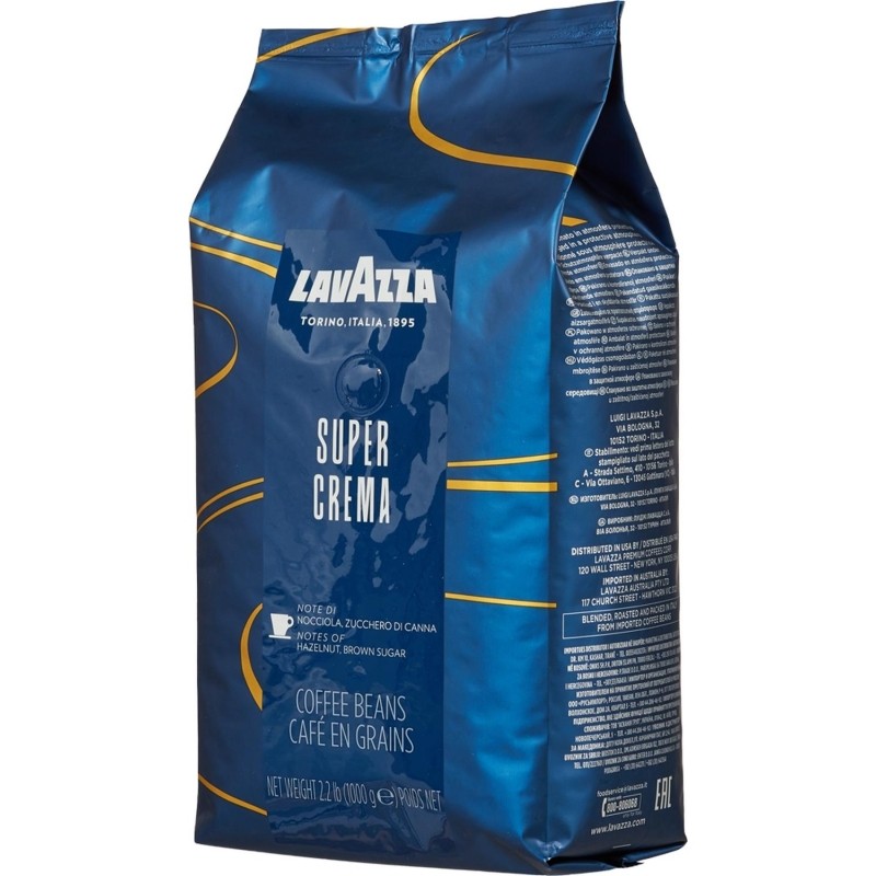 Кофе Lavazza Super Crema в зернах, 1 кг (спец)