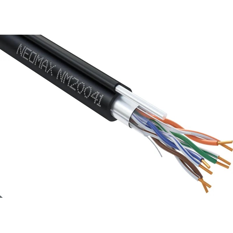 Кабель NEOMAX [NM20041] F/UTP cat.5e 4 пары (305 м) 24 AWG Медь внеш тр чер